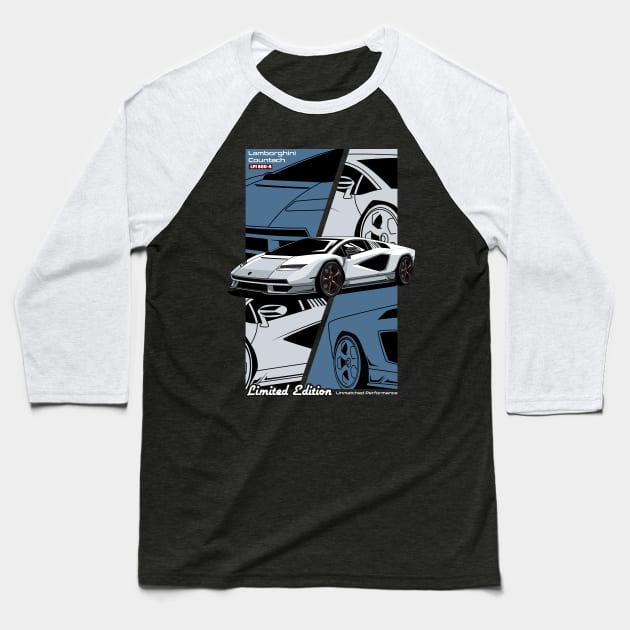 Countach LPI 800-4 Super Car Baseball T-Shirt by milatees